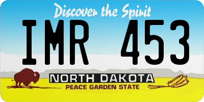 ND license plate IMR453