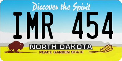 ND license plate IMR454