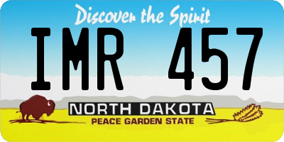 ND license plate IMR457