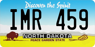 ND license plate IMR459