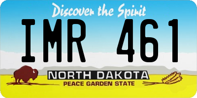 ND license plate IMR461