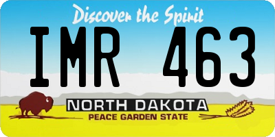 ND license plate IMR463