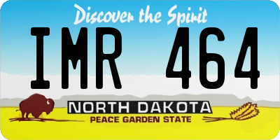 ND license plate IMR464