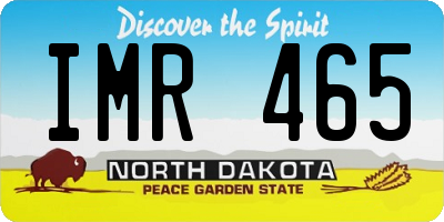 ND license plate IMR465