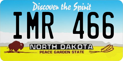 ND license plate IMR466