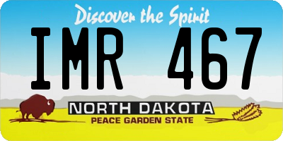 ND license plate IMR467