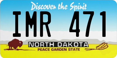ND license plate IMR471