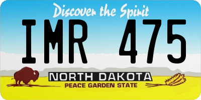 ND license plate IMR475