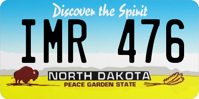 ND license plate IMR476