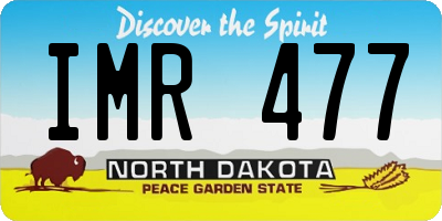 ND license plate IMR477