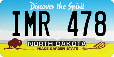 ND license plate IMR478