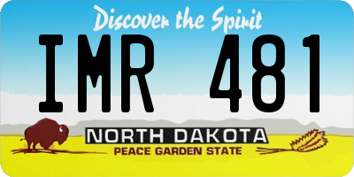 ND license plate IMR481
