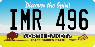 ND license plate IMR496