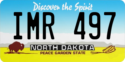 ND license plate IMR497