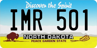 ND license plate IMR501