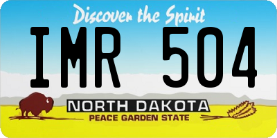 ND license plate IMR504
