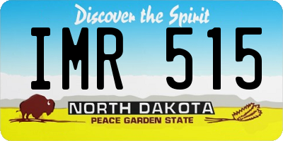 ND license plate IMR515