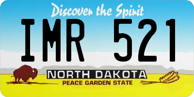 ND license plate IMR521