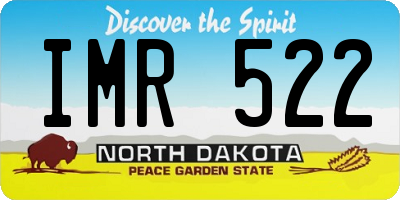 ND license plate IMR522