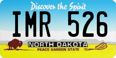 ND license plate IMR526
