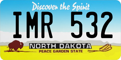 ND license plate IMR532