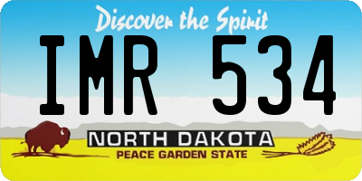 ND license plate IMR534