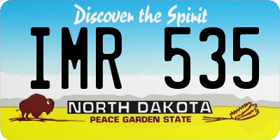 ND license plate IMR535