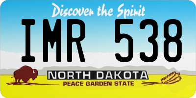 ND license plate IMR538