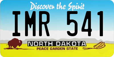 ND license plate IMR541