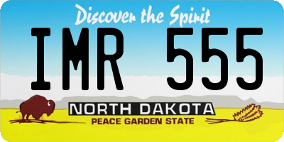 ND license plate IMR555