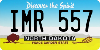 ND license plate IMR557