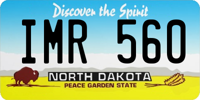 ND license plate IMR560