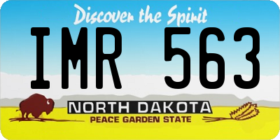 ND license plate IMR563