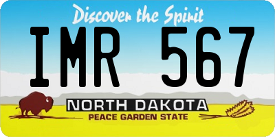 ND license plate IMR567