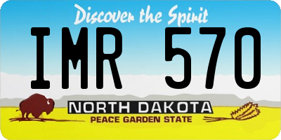 ND license plate IMR570