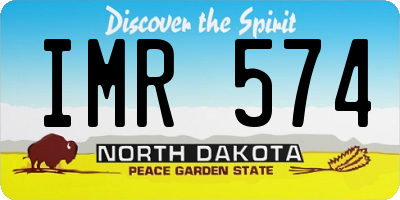 ND license plate IMR574
