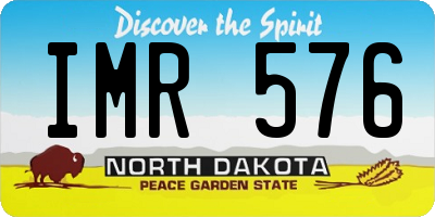 ND license plate IMR576