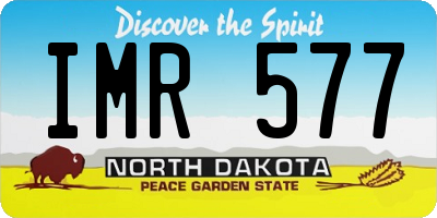 ND license plate IMR577