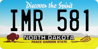 ND license plate IMR581