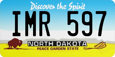 ND license plate IMR597