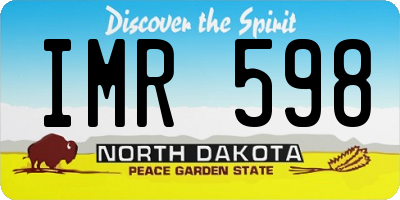 ND license plate IMR598