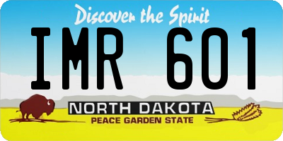 ND license plate IMR601