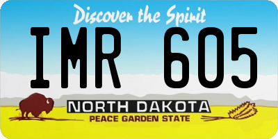 ND license plate IMR605
