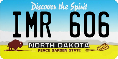 ND license plate IMR606