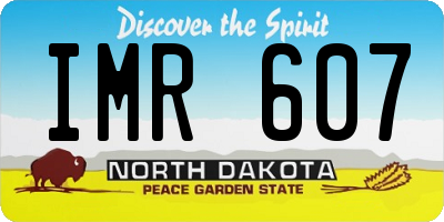 ND license plate IMR607