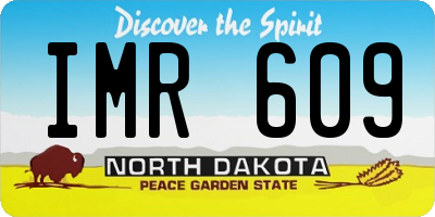 ND license plate IMR609