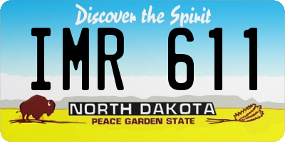 ND license plate IMR611