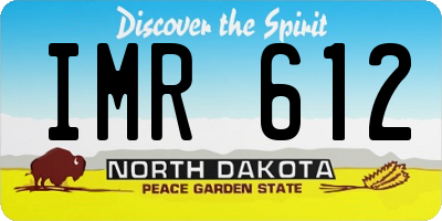 ND license plate IMR612