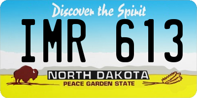 ND license plate IMR613