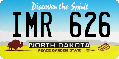 ND license plate IMR626
